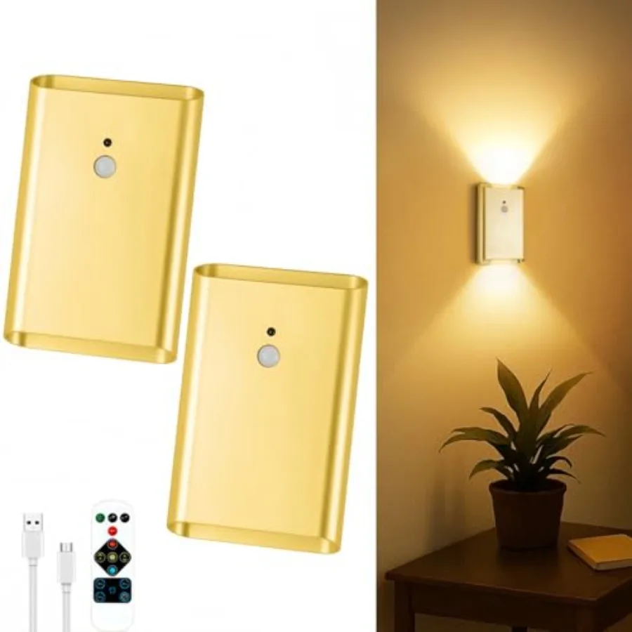 Battery Operated Wall Sconce Set of 2: 5000mAh Rechargeable Motion Sensor Night Light Indoor, 3CCT Dimmable Wireless Wall Light
Battery Operated Wall Sconce Set of 2: 5000mAh Rechargeable Motion Sensor Night Light Indoor, 3CCT Dimmable Wireless Wall Light