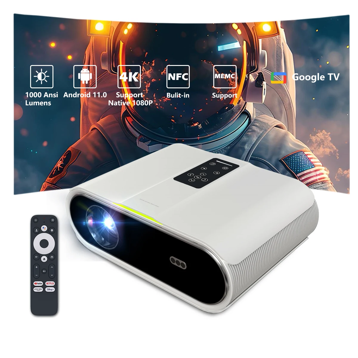 New Branded Hd 1000 Lumens Portable Business Education Office Projector 4K Projectors Ansai Connect Laptop
New Branded Hd 1000 Lumens Portable Business Education Office Projector 4K Projectors Ansai Connect Laptop