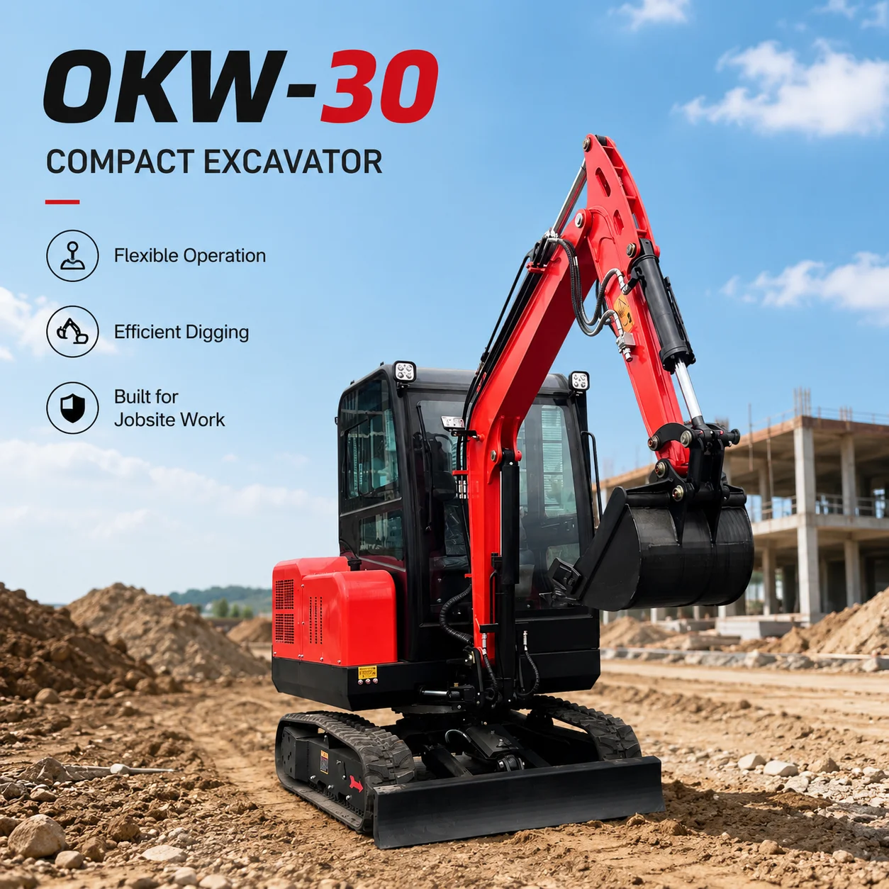 3 Ton Hydraulic Mini Excavator Compact Crawler Digger for Farm Landscaping Municipal Construction
3 Ton Hydraulic Mini Excavator Compact Crawler Digger for Farm Landscaping Municipal Construction