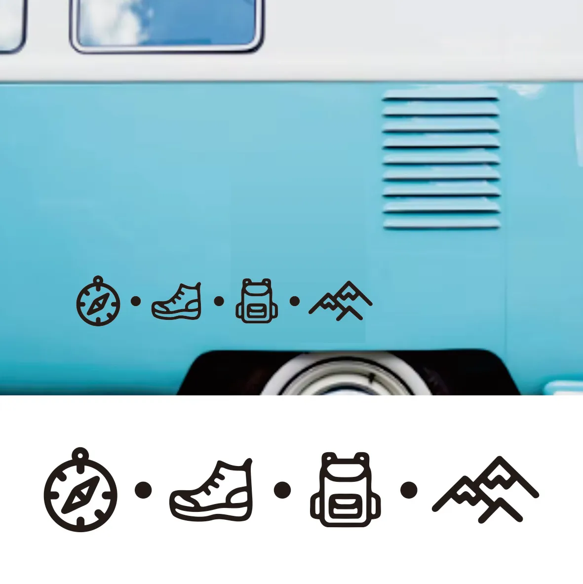 2PCS Funny Adventure Icons Vinyl Car Decals | Die-Cut Stickers for Cars, Trucks & Campers | Decor 
2PCS Funny Adventure Icons Vinyl Car Decals | Die-Cut Stickers for Cars, Trucks & Campers | Decor