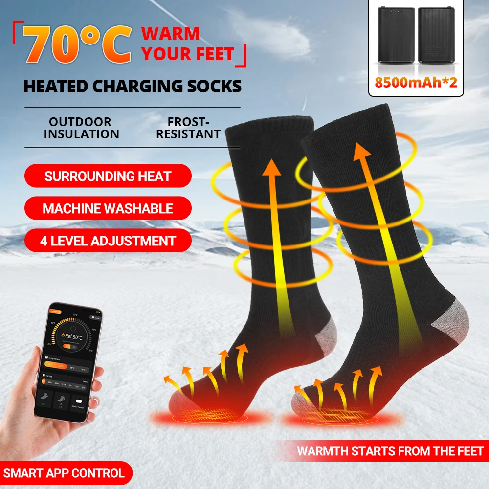 Носки с электрическим подогревом, аккумулятор 8500 мАч, питание от приложения, контроль нагрева, носки, теплые носки для катания на лыжах, охоты, рыбалки, термоподогрев
Носки с электрическим подогревом, аккумулятор 8500 мАч, питание от приложения, контроль нагрева, носки, теплые носки для катания на лыжах, охоты, рыбалки, термоподогрев