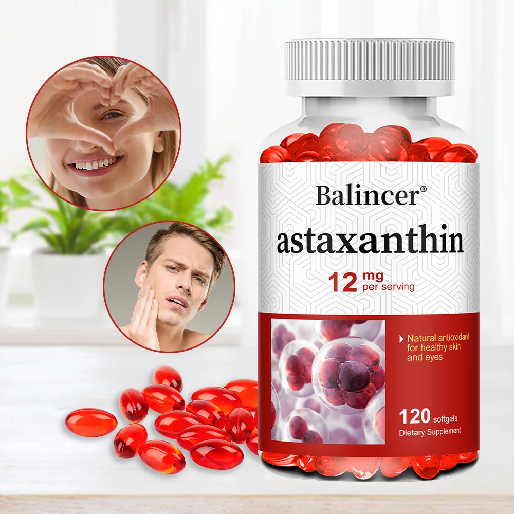 Balincer Astaxanthin Capsules 12mg Promotes Cardiovascular Health and Accelerates Metabolism Supporting Eye, Joint & Skin Health
Balincer Astaxanthin Capsules 12mg Promotes Cardiovascular Health and Accelerates Metabolism Supporting Eye, Joint & Skin Health