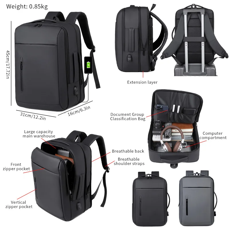 Business large-capacity backpack Fashionable Casual Computer Storage Backpack Casual Commuting Backpack Laptop Bag
Business large-capacity backpack Fashionable Casual Computer Storage Backpack Casual Commuting Backpack Laptop Bag