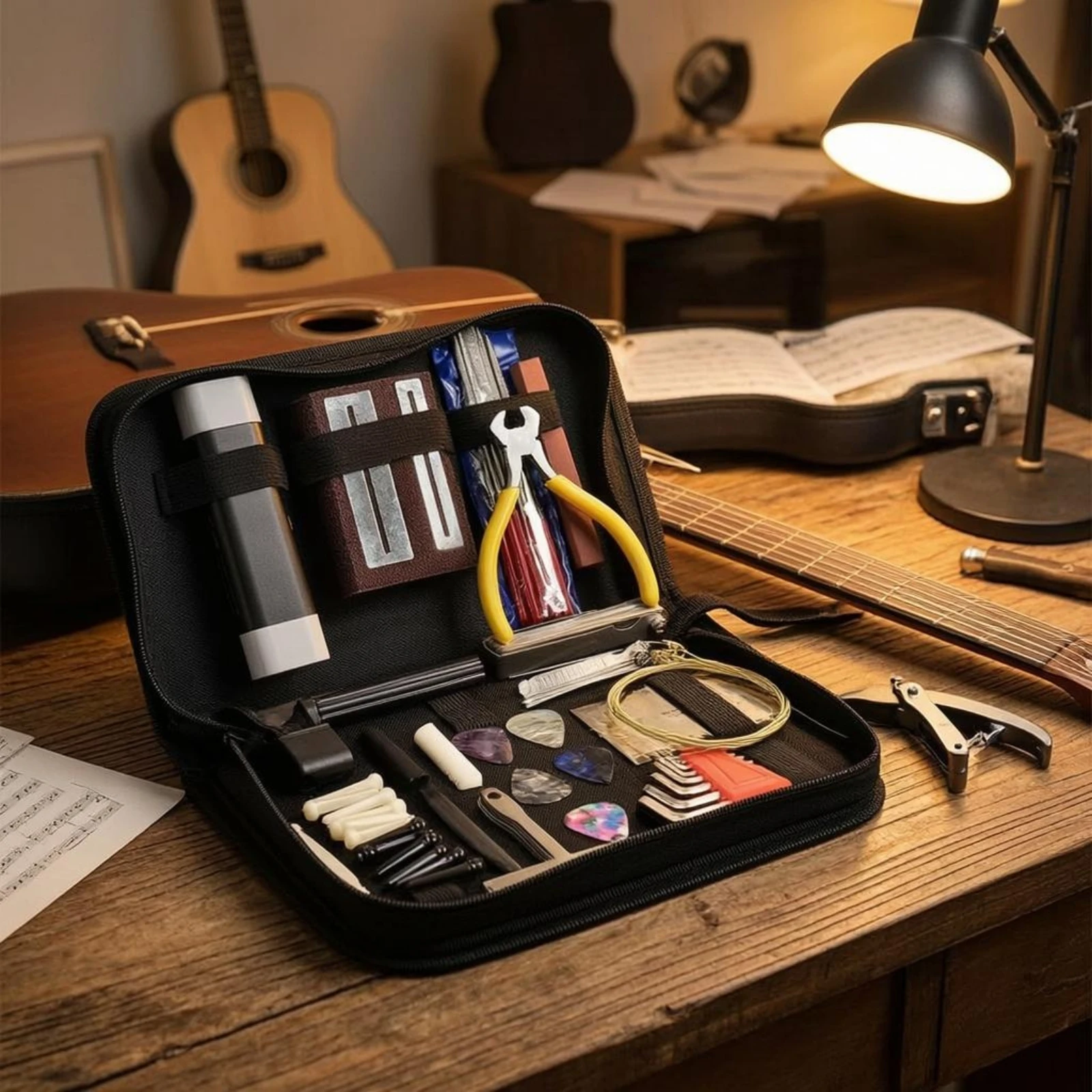 Guitar Repair Toolkit Elastic Straps Guitar Maintenance Toolkit String Changing Kit Allall-in-Single Musical Accessory Easy To
Guitar Repair Toolkit Elastic Straps Guitar Maintenance Toolkit String Changing Kit Allall-in-Single Musical Accessory Easy To