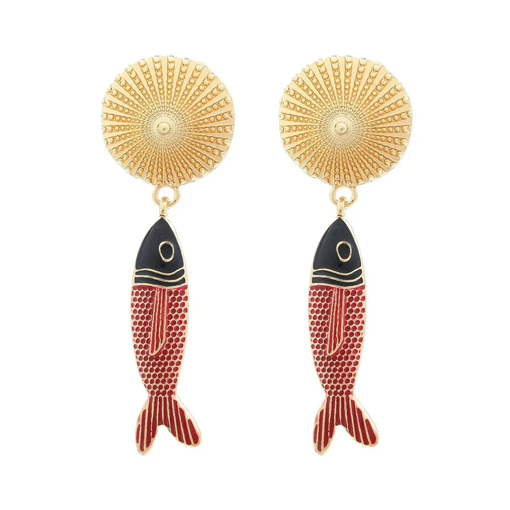 ZAA Luxury Fish Pendant Beach Vacation Style Earrings Necklace Summer Couple Colorful Rope Exquisite Trend Accessories
ZAA Luxury Fish Pendant Beach Vacation Style Earrings Necklace Summer Couple Colorful Rope Exquisite Trend Accessories