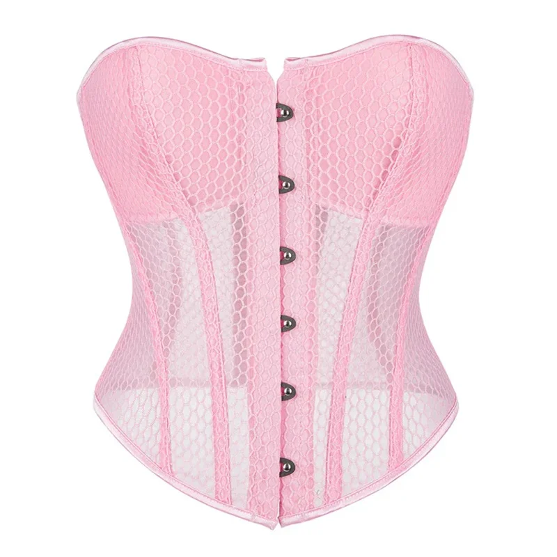 Corset and Bustier Top Mesh Corsets for Women Summer Breathable Shapewear Top with Cup Pink Red White Black
Corset and Bustier Top Mesh Corsets for Women Summer Breathable Shapewear Top with Cup Pink Red White Black