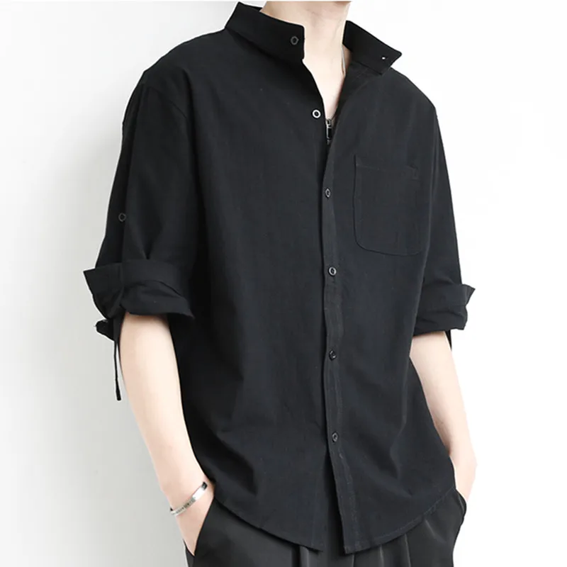Loose Fit Linen Cotton Men's Shirt Casual Long Sleeve Summer Top Youth Trendy Style Seven Sleeve Length Stand Collar Design
Loose Fit Linen Cotton Men's Shirt Casual Long Sleeve Summer Top Youth Trendy Style Seven Sleeve Length Stand Collar Design