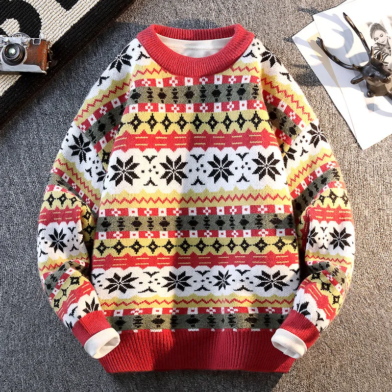 Модный осенне-зимний вязаный свитер для молодых мужчин: повседневный, универсальный, в этническом стиле, с длинным рукавом, круглым вырезом, теплый, с балаклавой
Модный осенне-зимний вязаный свитер для молодых мужчин: повседневный, универсальный, в этническом стиле, с длинным рукавом, круглым вырезом, теплый, с балаклавой