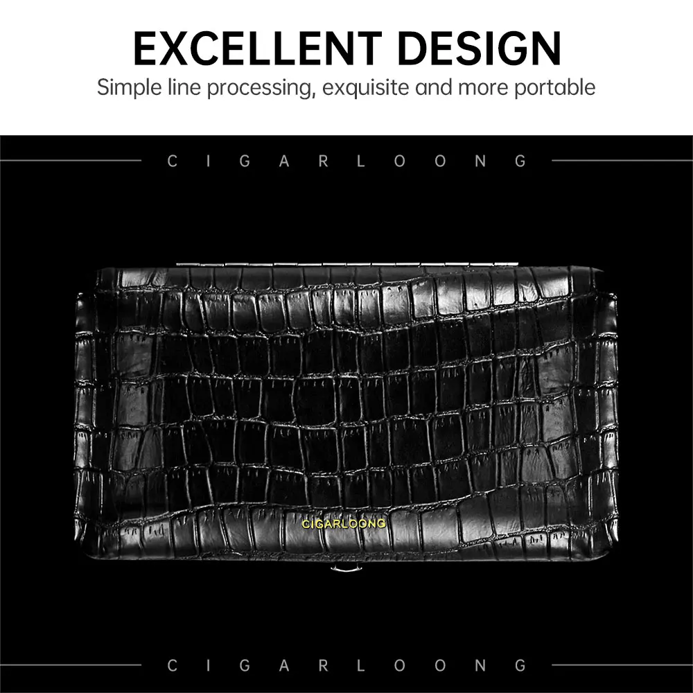 New thin first-grain leather cedar lining 3-5 packs of portable cigar boxes with gift box packaging 
New thin first-grain leather cedar lining 3-5 packs of portable cigar boxes with gift box packaging
