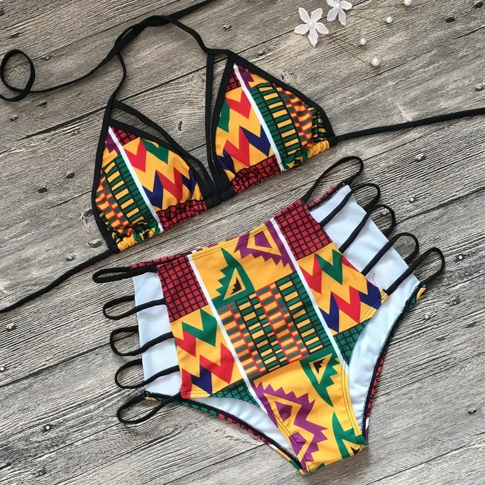 Sexy Bikini Women Swimsuit Swimwear High Waist Multi-rope Hollow Print Bikinis Set Bathing Suit Bikini Brasileno Taille Haute
Sexy Bikini Women Swimsuit Swimwear High Waist Multi-rope Hollow Print Bikinis Set Bathing Suit Bikini Brasileno Taille Haute