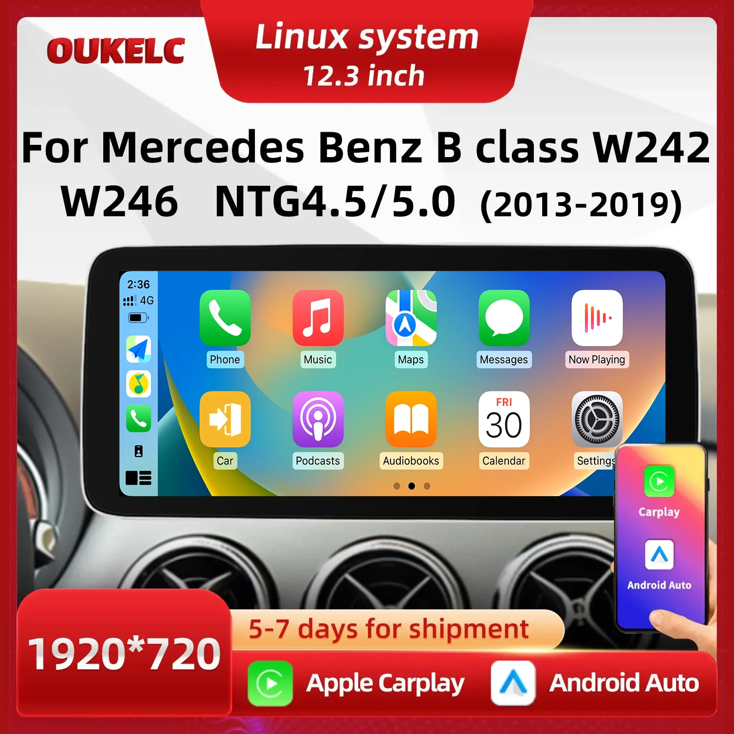 For Mercedes B class W242 W246 NTG4.5 5.0 Wireless Carplay Multimedia Video Player Touch Screen Radio Monitor Car Linux System
For Mercedes B class W242 W246 NTG4.5 5.0 Wireless Carplay Multimedia Video Player Touch Screen Radio Monitor Car Linux System