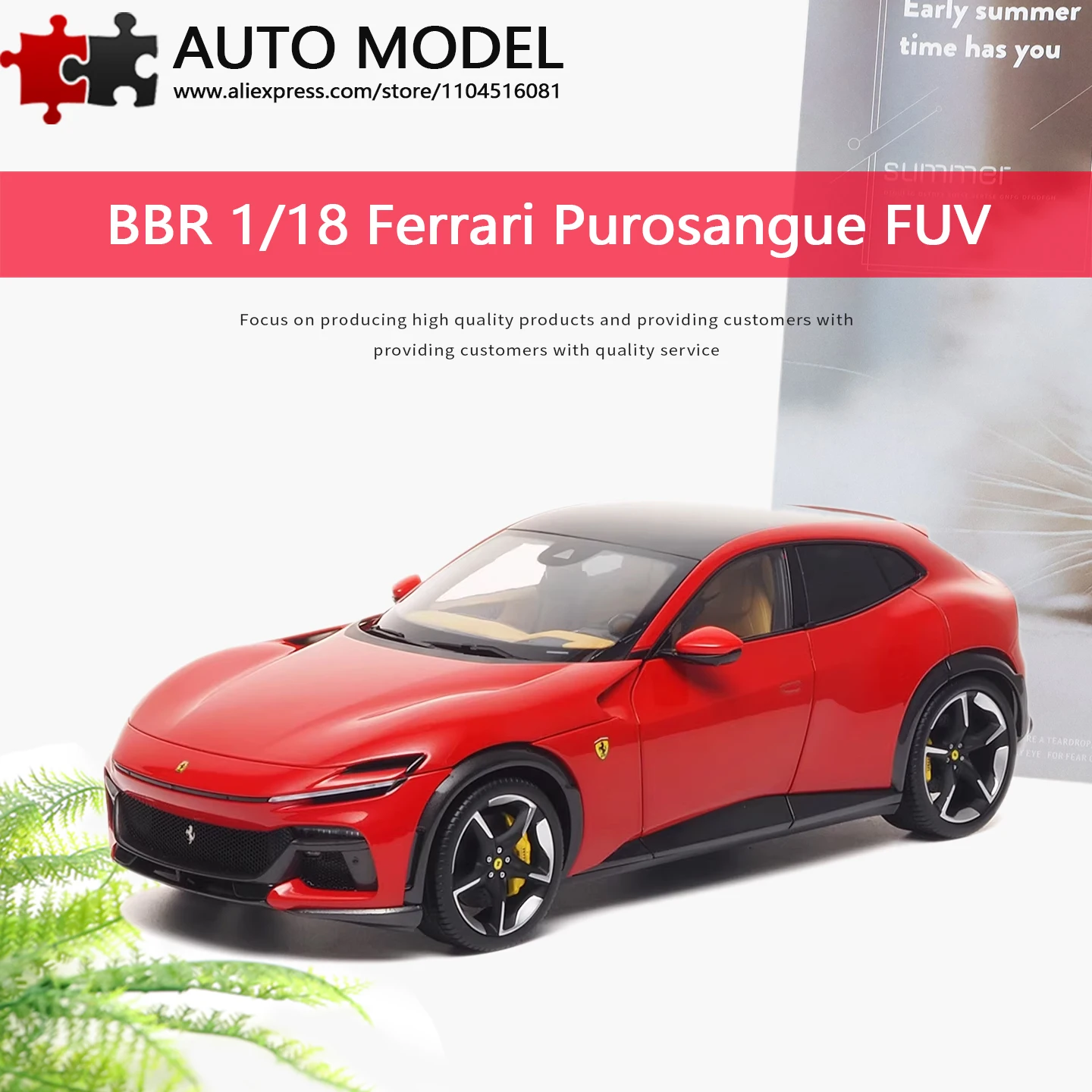Ferrari Purosangue Fuv Four-Door Four-Seater Realistic Alloy Car Model with Fully Openable Doors Bbr 1:18 Die-Cast Metal Scale Model Limited Edition Collectible Adult Toy Boy's Gift Luxury Suv Off-Road Vehicle
Ferrari Purosangue Fuv Four-Door Four-Seater Realistic Alloy Car Model with Fully Openable Doors Bbr 1:18 Die-Cast Metal Scale Model Limited Edition Collectible Adult Toy Boy's Gift Luxury Suv Off-Road Vehicle