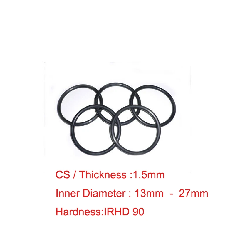 ID 13/14/15/16/17/18/19/20/21/22/23/24/25/26/27mm x CS1.5mm nitrile NBR o-ring o ring seal high hardness rubber gasket
ID 13/14/15/16/17/18/19/20/21/22/23/24/25/26/27mm x CS1.5mm nitrile NBR o-ring o ring seal high hardness rubber gasket