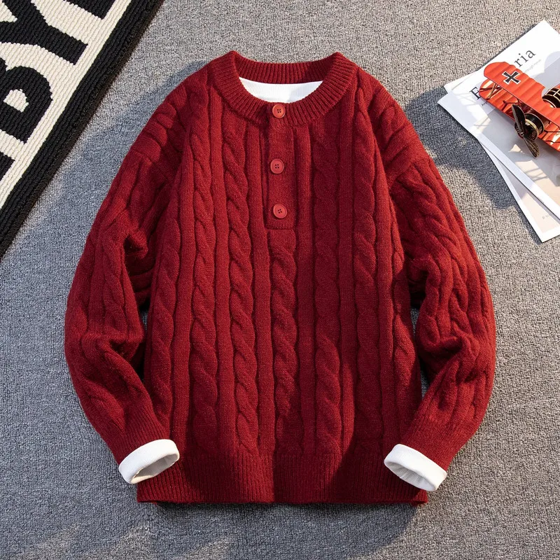 Casual Knitted Sweater Long Sve Loose Fit Men's Faionable Autumn Winter New Sle Comfortable Warm Soft Cotton Top
Casual Knitted Sweater Long Sve Loose Fit Men's Faionable Autumn Winter New Sle Comfortable Warm Soft Cotton Top