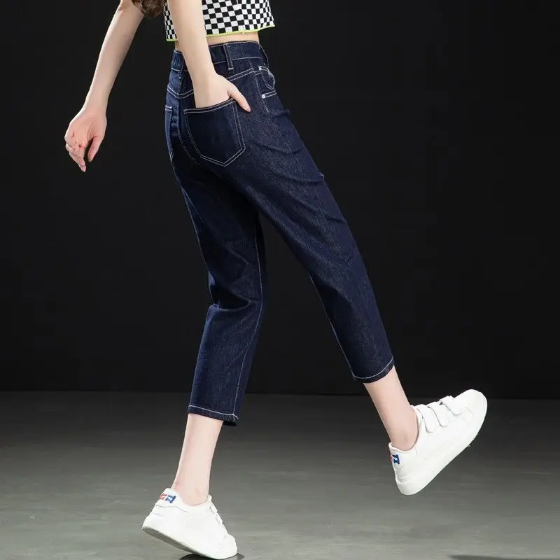 Ladies Dark Blue Harem Denim Pants High Rise Relaxed Fit Elastic Cropped Length Summer 2026 Hot Season Casual Comfort Wear
Ladies Dark Blue Harem Denim Pants High Rise Relaxed Fit Elastic Cropped Length Summer 2026 Hot Season Casual Comfort Wear
