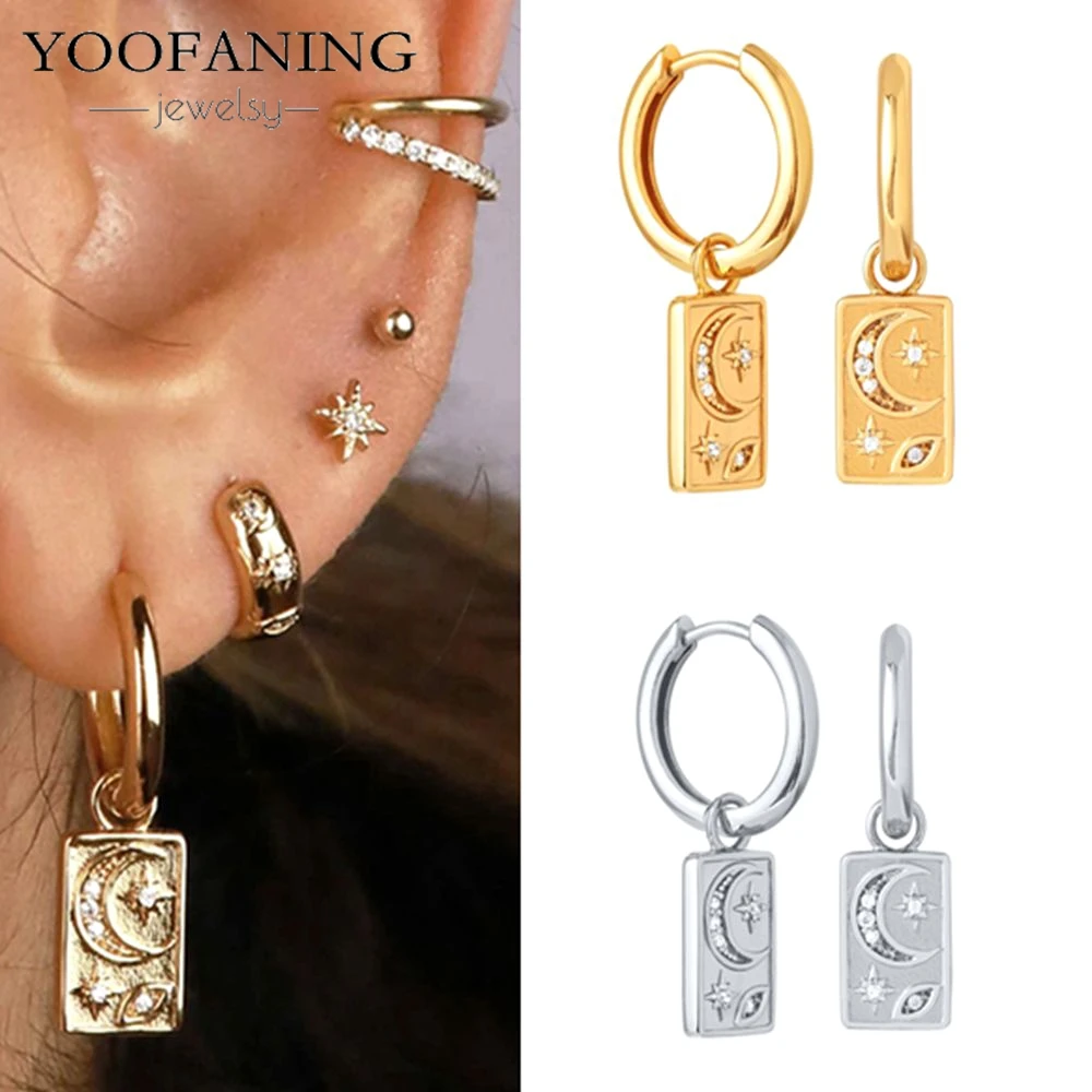 925 Sterling Silver Ear Needle HighLuxury Gold Silver Hoop Earring Classic Star Moon Design Exquisite Earrings for Women Jewelry
925 Sterling Silver Ear Needle HighLuxury Gold Silver Hoop Earring Classic Star Moon Design Exquisite Earrings for Women Jewelry