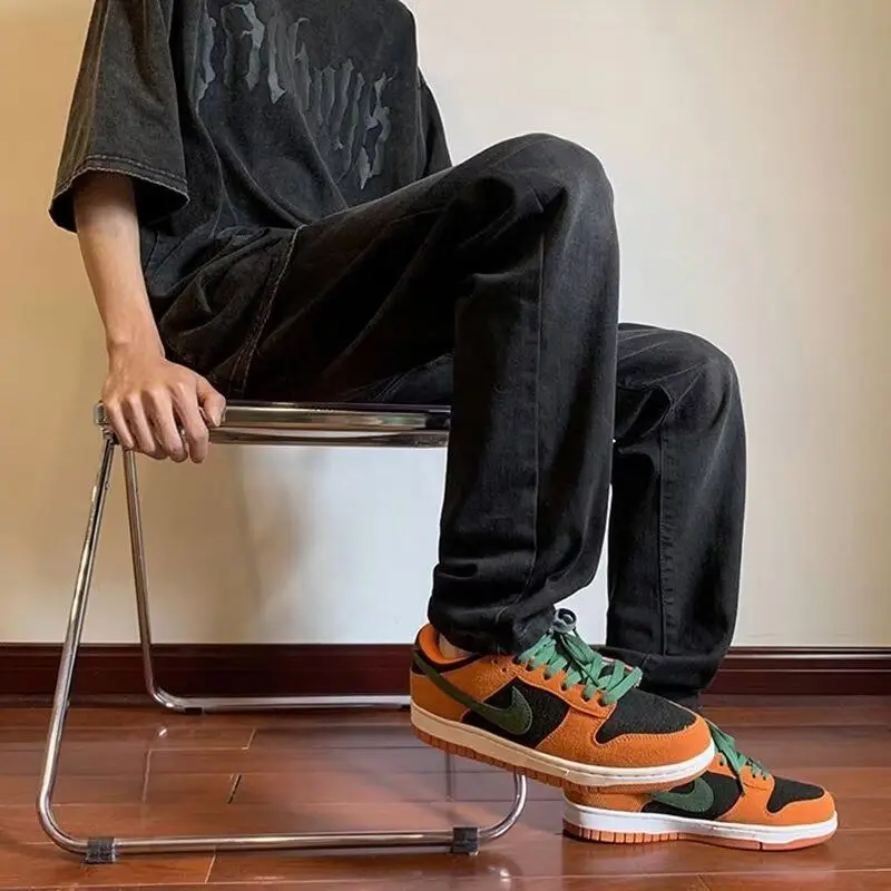 Spring Autumn Men Denim Pants Solid Color Mid-rise Pockets Wide Leg Casual Jeans Hip Hop Style Washed Loose Trousers Q62
Spring Autumn Men Denim Pants Solid Color Mid-rise Pockets Wide Leg Casual Jeans Hip Hop Style Washed Loose Trousers Q62