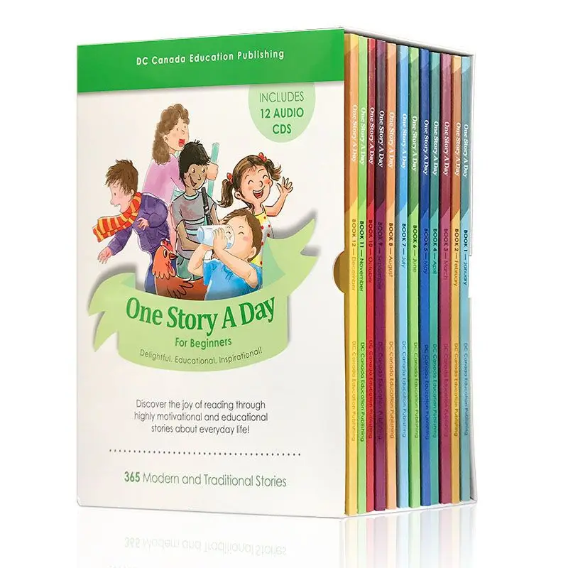 12pcs/Full Set ONE STORY A DAY 365 Morden and Traditional Stories Support Point Reading Develop Children Reading Habit
12pcs/Full Set ONE STORY A DAY 365 Morden and Traditional Stories Support Point Reading Develop Children Reading Habit