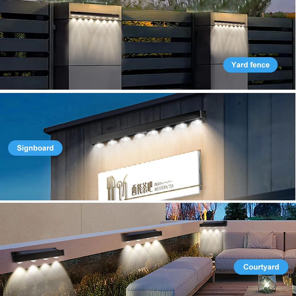 D9 Outdoor LED Solar Wall Sign Light Garden Landscape Light 4/6/8 LED Solar Lamp Outdoor Address Lights Waterproof Yard Street
D9 Outdoor LED Solar Wall Sign Light Garden Landscape Light 4/6/8 LED Solar Lamp Outdoor Address Lights Waterproof Yard Street