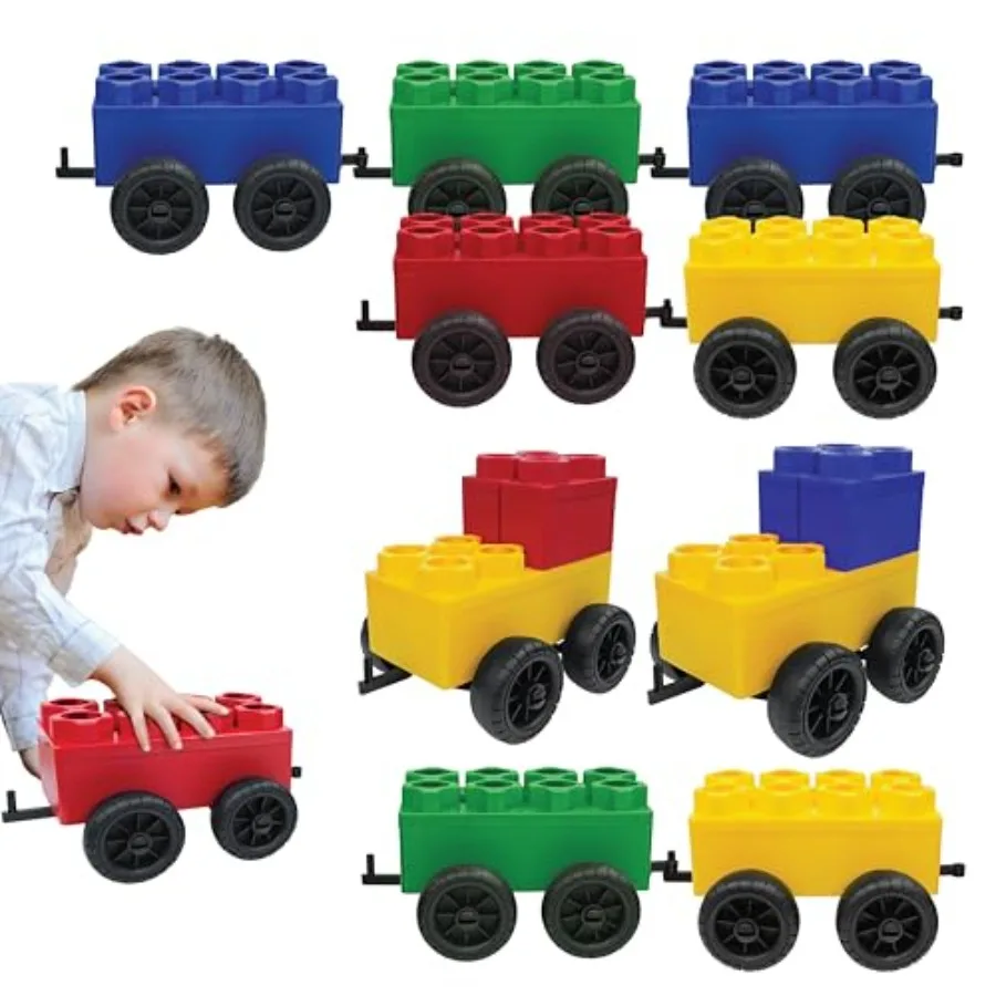 Big Building Blocks for indoor and outdoor play, ABS plastic, blue and red, durable wheels included for ages 4-8
Big Building Blocks for indoor and outdoor play, ABS plastic, blue and red, durable wheels included for ages 4-8
