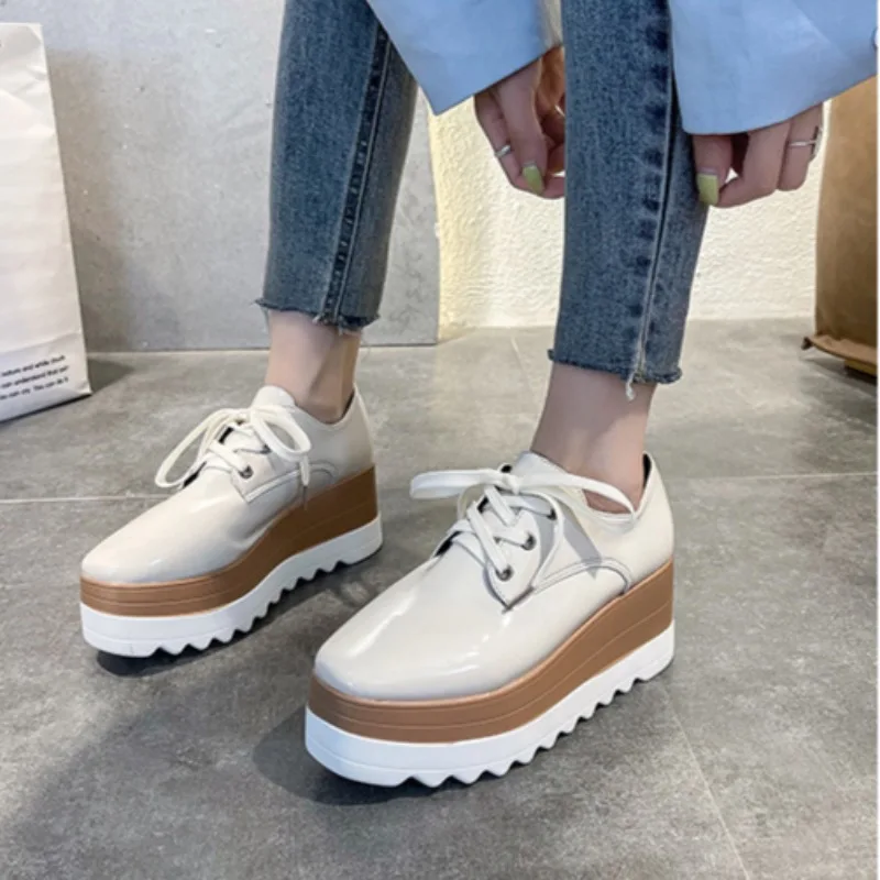2025Women's Thick-soled Sneakers Luxury Leather Casual Shoes Designer Platform Height Increasing Shoes for Women Lace Up Loafers
2025Women's Thick-soled Sneakers Luxury Leather Casual Shoes Designer Platform Height Increasing Shoes for Women Lace Up Loafers