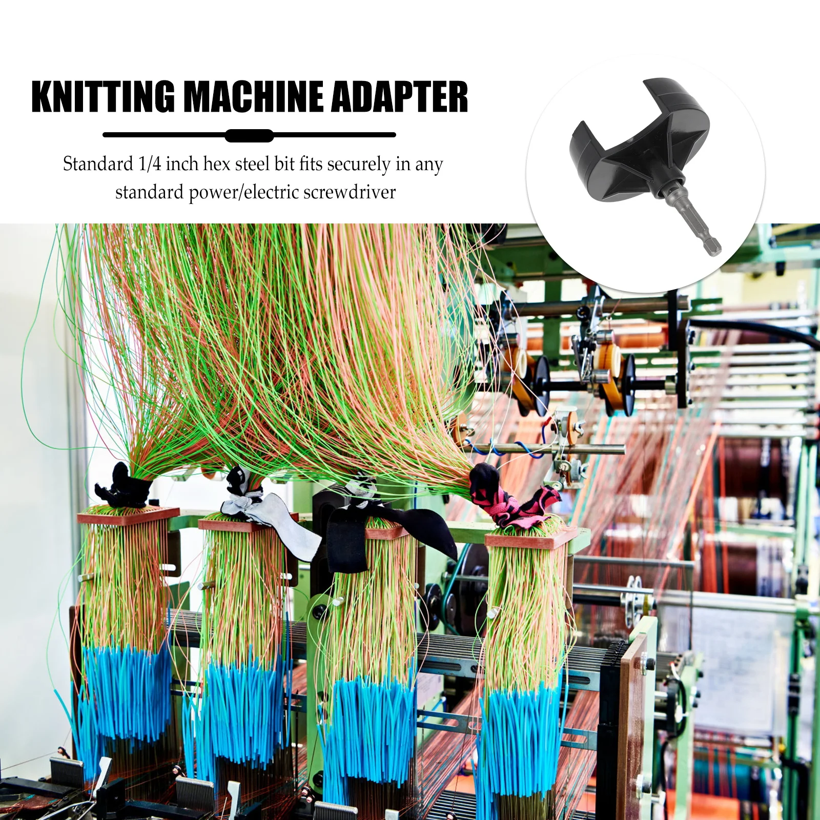 Knitting Machine Adapter Conversion Head Connector Power Screwdriver Attachment Braiding Machine Part 1 4 Inch Steel Bit
Knitting Machine Adapter Conversion Head Connector Power Screwdriver Attachment Braiding Machine Part 1 4 Inch Steel Bit