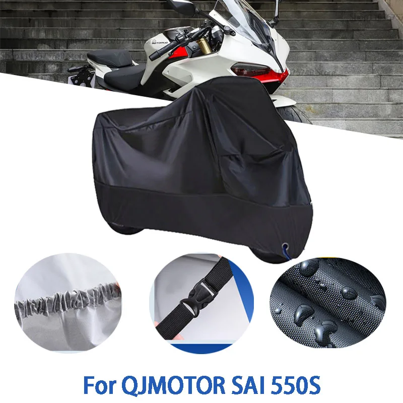 Полный чехол для мотоцикла QJMOTOR SAI 550S, автомобильный уличный солнцезащитный чехол от пыли и ушей, утолщенный оксфордский чехол, аксессуары
Полный чехол для мотоцикла QJMOTOR SAI 550S, автомобильный уличный солнцезащитный чехол от пыли и ушей, утолщенный оксфордский чехол, аксессуары