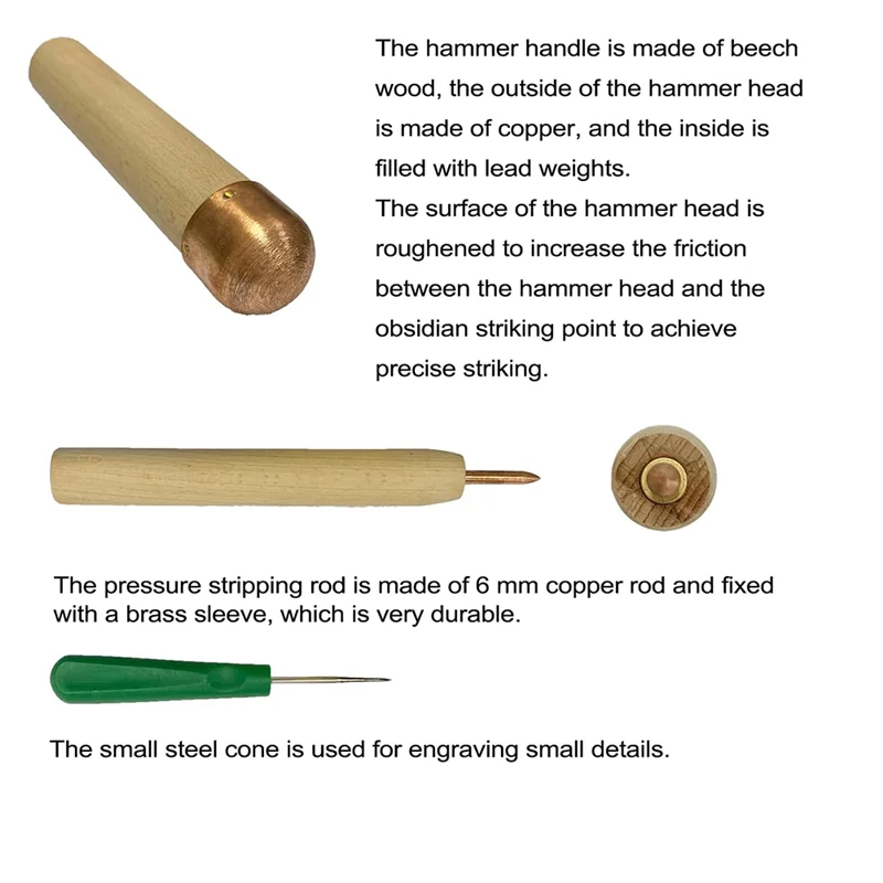 A76G-Flintknapping Kit Набор для изготовления камней для наконечников стрел и примитивных инструментов для обсидиана
A76G-Flintknapping Kit Набор для изготовления камней для наконечников стрел и примитивных инструментов для обсидиана