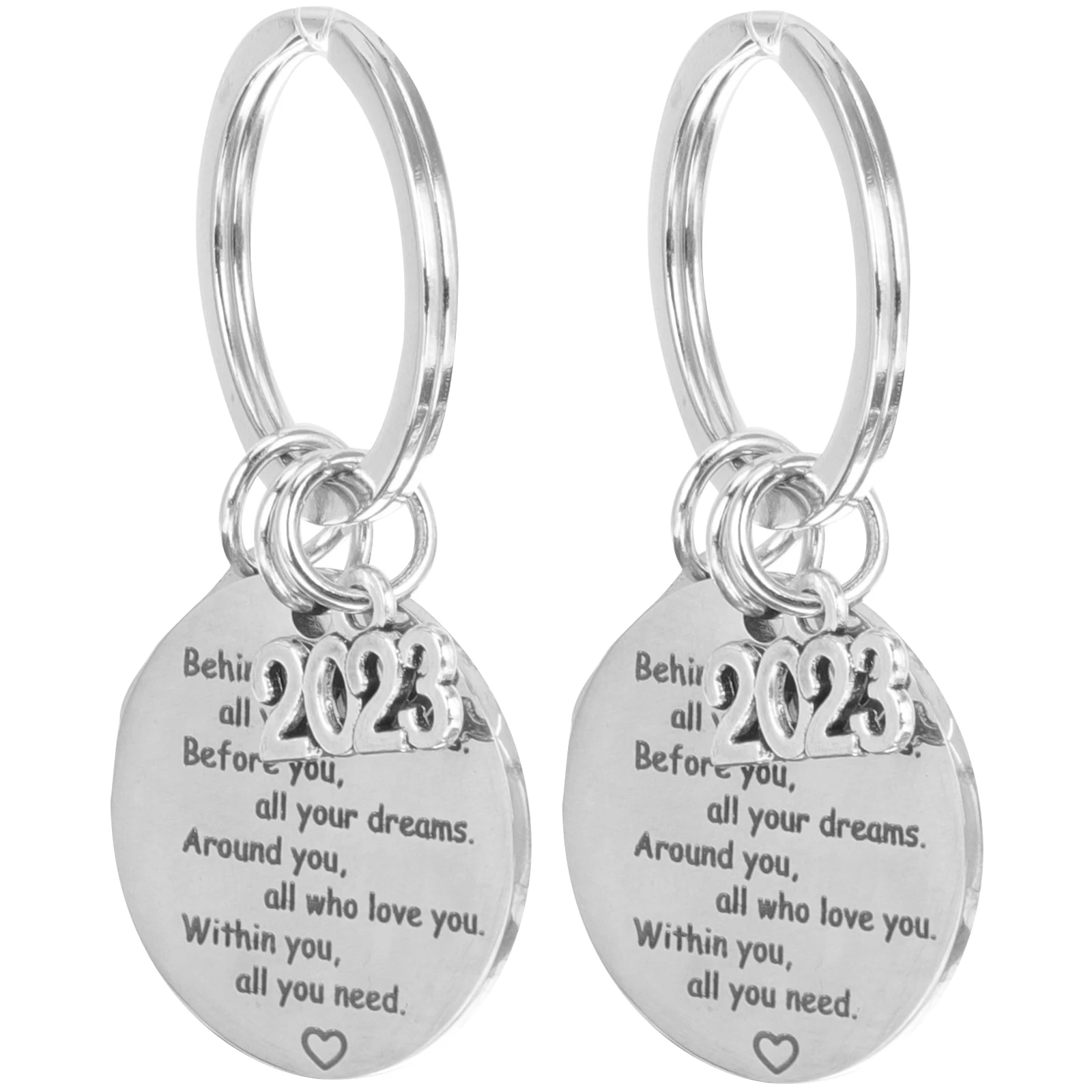 2pcs Graduation Keychain Exquisite Stainless Steel Ring Hanging Decor Gift for Season Meaningful Key Ring Bag Pendant
2pcs Graduation Keychain Exquisite Stainless Steel Ring Hanging Decor Gift for Season Meaningful Key Ring Bag Pendant