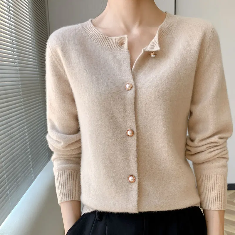 Women's O-Neck Cashmere Sweater, 100% Pure Wool Cardigan, Long-Sleeved Jacket, Knitted, Comfortable Bottoming Shirt, Top, New
Women's O-Neck Cashmere Sweater, 100% Pure Wool Cardigan, Long-Sleeved Jacket, Knitted, Comfortable Bottoming Shirt, Top, New