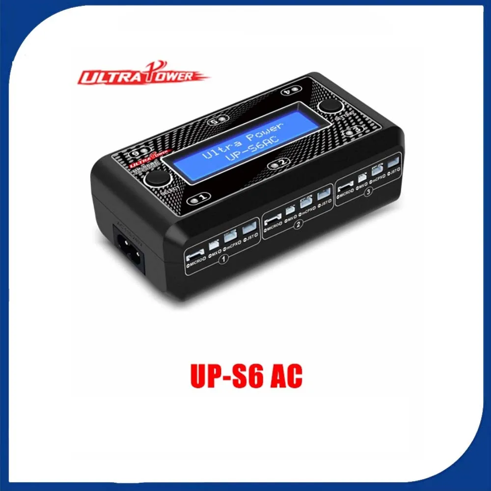 Ultra Power UP-S6AC Battery Charger LCD Digital Display 6x4.35W AC DC for 1S LiPO LiHV RC Model Charger
Ultra Power UP-S6AC Battery Charger LCD Digital Display 6x4.35W AC DC for 1S LiPO LiHV RC Model Charger