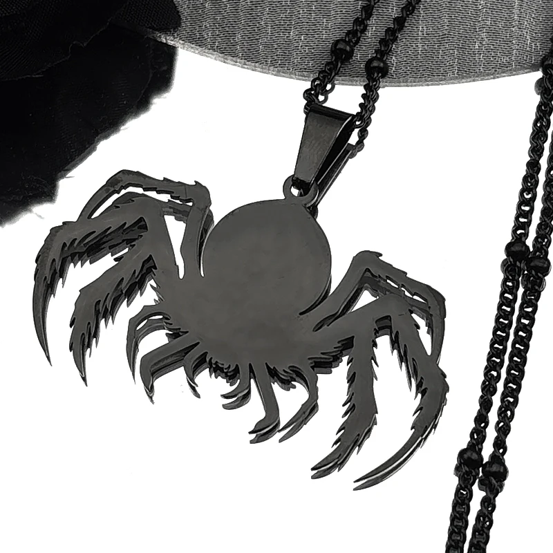 Gothic Hollow Dark Spider Pendant Necklace For Women Men Stainless Steel Hip Hop Black Silver Color Animal Jewelry Party Gift
Gothic Hollow Dark Spider Pendant Necklace For Women Men Stainless Steel Hip Hop Black Silver Color Animal Jewelry Party Gift