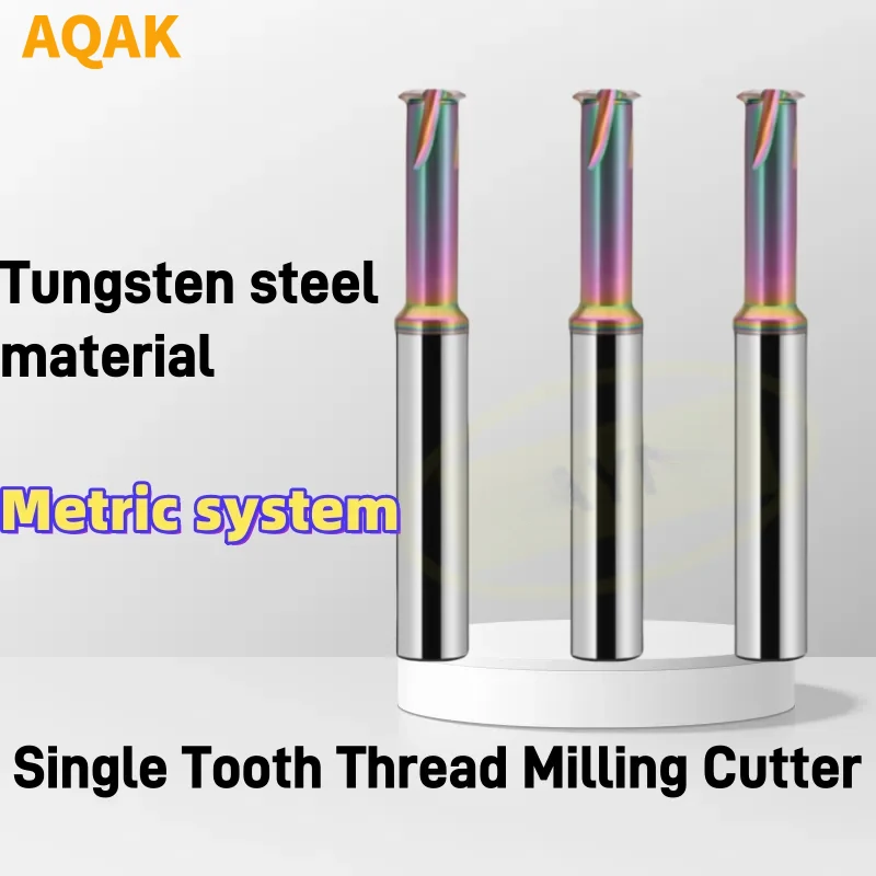 1PCS CNC Machine Solid Carbide Single Tooth Thread Milling M1 M1.6 M2 M3 M4 M5 M6 M8 M10 M12 M14 M16 18 20 M24Mill Mills Cutter
1PCS CNC Machine Solid Carbide Single Tooth Thread Milling M1 M1.6 M2 M3 M4 M5 M6 M8 M10 M12 M14 M16 18 20 M24Mill Mills Cutter
