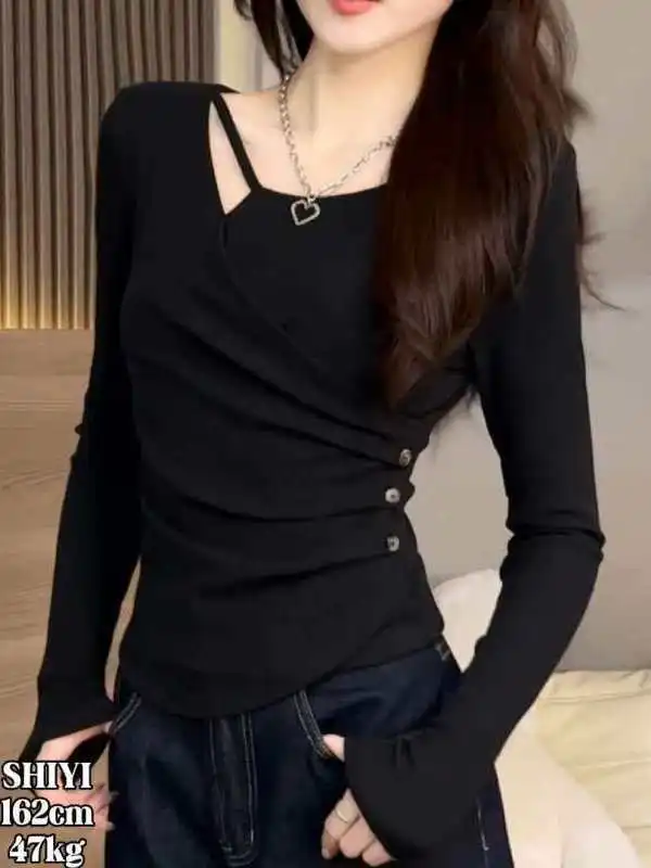 plus Size Women's Long Sleeve Base Shirt Button Detail Waist Cinching Decorative Patchwork Slimming Top Casual Style Spring A...
plus Size Women's Long Sleeve Base Shirt Button Detail Waist Cinching Decorative Patchwork Slimming Top Casual Style Spring A...