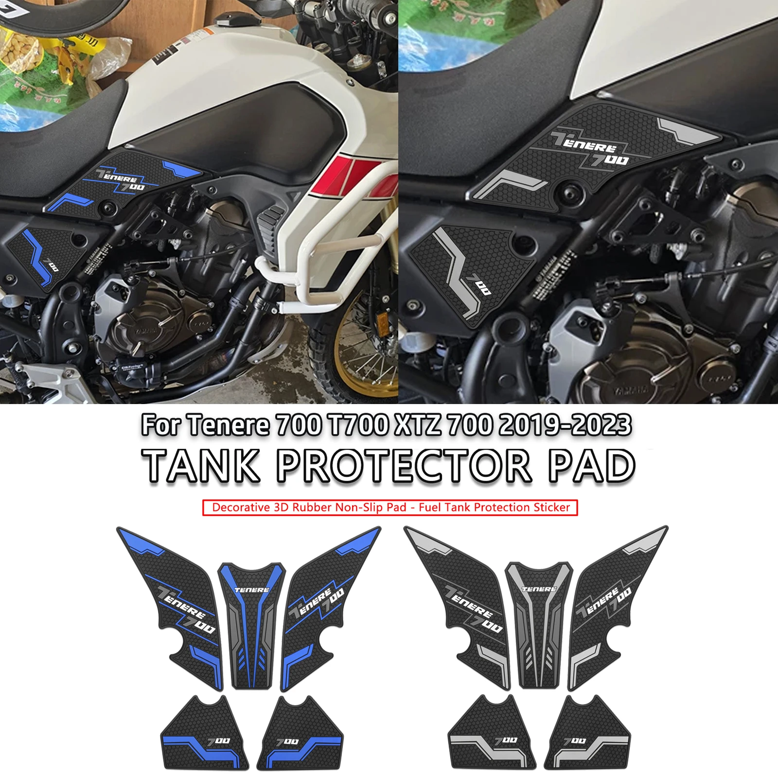 Motorcycle Side Fuel Tank pad Protector Stickers Decal Gas Knee Grip Traction Tank Pads For Tenere 700 2019-2023 T700 XTZ 700
Motorcycle Side Fuel Tank pad Protector Stickers Decal Gas Knee Grip Traction Tank Pads For Tenere 700 2019-2023 T700 XTZ 700
