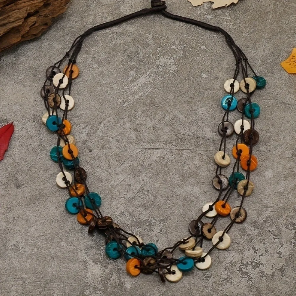 Ethnic Bohemian Style Beaded Jewelry Retro Colorful Wooden Bead Necklace Round Beads Coconut Shell Necklace Women's Jewelry
Ethnic Bohemian Style Beaded Jewelry Retro Colorful Wooden Bead Necklace Round Beads Coconut Shell Necklace Women's Jewelry