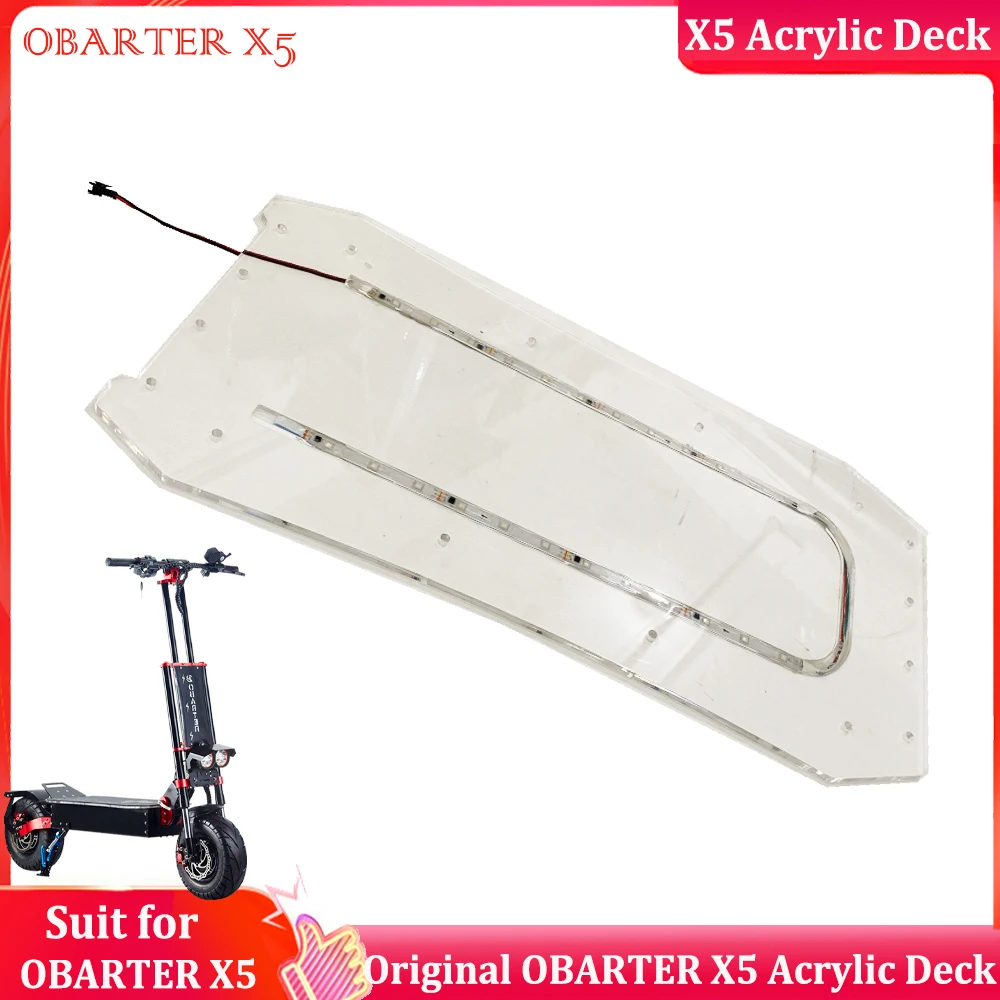 Original OBARTER X5 Acrylic Deck Cover with LED Strip Light Part for OBARTER X5 Electric Scooter Official OBARTER Accessories
Original OBARTER X5 Acrylic Deck Cover with LED Strip Light Part for OBARTER X5 Electric Scooter Official OBARTER Accessories