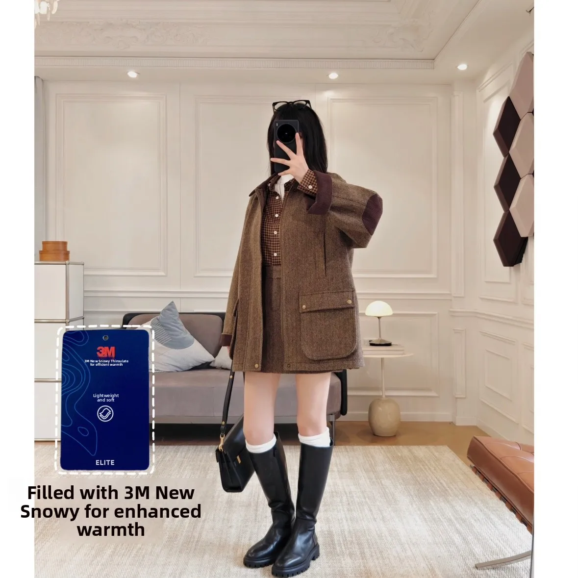 Комплект: хлопково-шерстяной клетчатый жакет и вельветовые брюки в стиле ретро, двубортные, на пуговицах, женская зимняя модная верхняя одежда
Комплект: хлопково-шерстяной клетчатый жакет и вельветовые брюки в стиле ретро, двубортные, на пуговицах, женская зимняя модная верхняя одежда