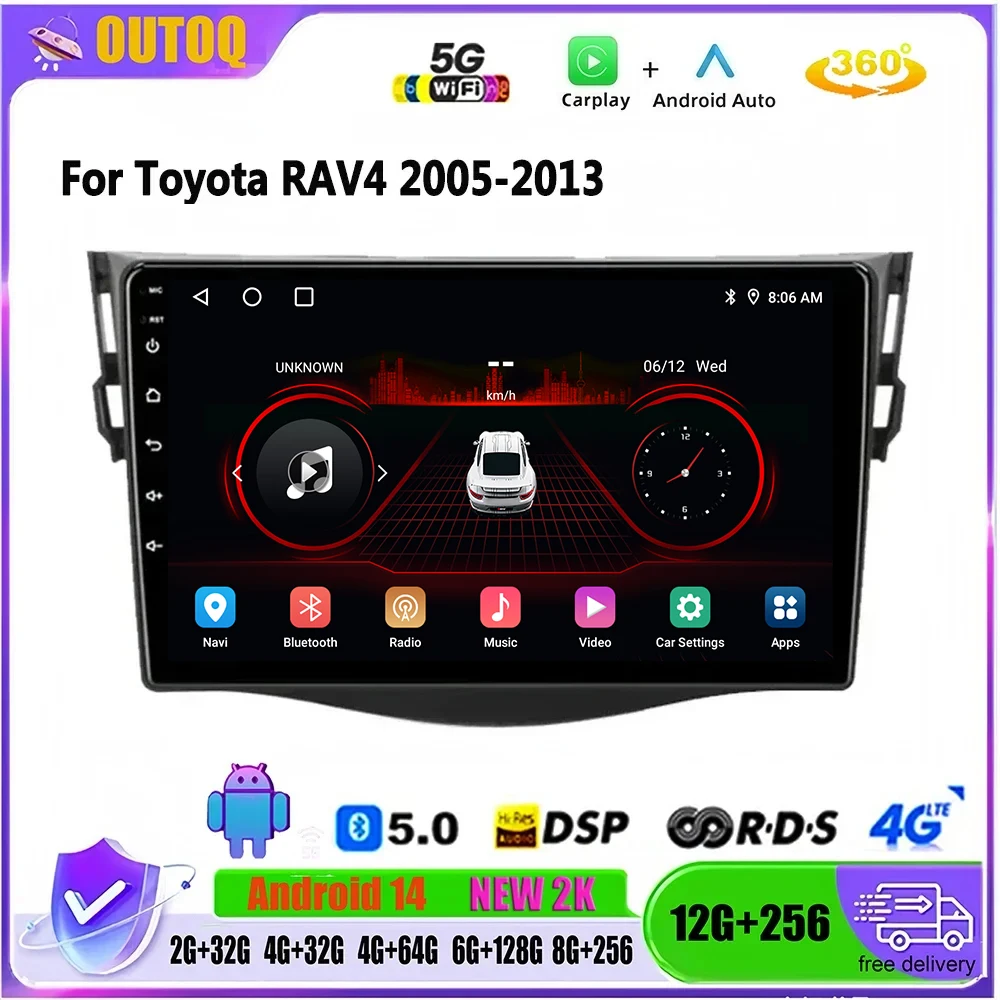 Android 13 для Toyota RAV4 Rav 4 2005-2013 Автомобильный радиоприемник Мультимедийный плеер 2Din Net WIFI Стерео DVD Carplay DSP Навигация GPS 4G
Android 13 для Toyota RAV4 Rav 4 2005-2013 Автомобильный радиоприемник Мультимедийный плеер 2Din Net WIFI Стерео DVD Carplay DSP Навигация GPS 4G