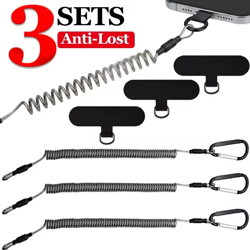 Anti-Lost Flexible Phone Ropes with Patch Spring Cord Safety Anti-Theft Retractable Line Wrist Band with Keychain Ring Carabiner
Anti-Lost Flexible Phone Ropes with Patch Spring Cord Safety Anti-Theft Retractable Line Wrist Band with Keychain Ring Carabiner