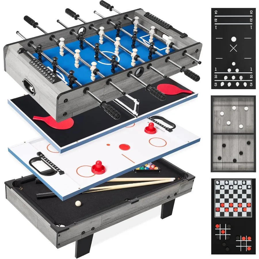 11in1 Combo Game Table Set for Home Game Room with Ping Pong Foosball Table Hockey Chess Checkers Shuffleboard Bowling and 5 Ac
11in1 Combo Game Table Set for Home Game Room with Ping Pong Foosball Table Hockey Chess Checkers Shuffleboard Bowling and 5 Ac
