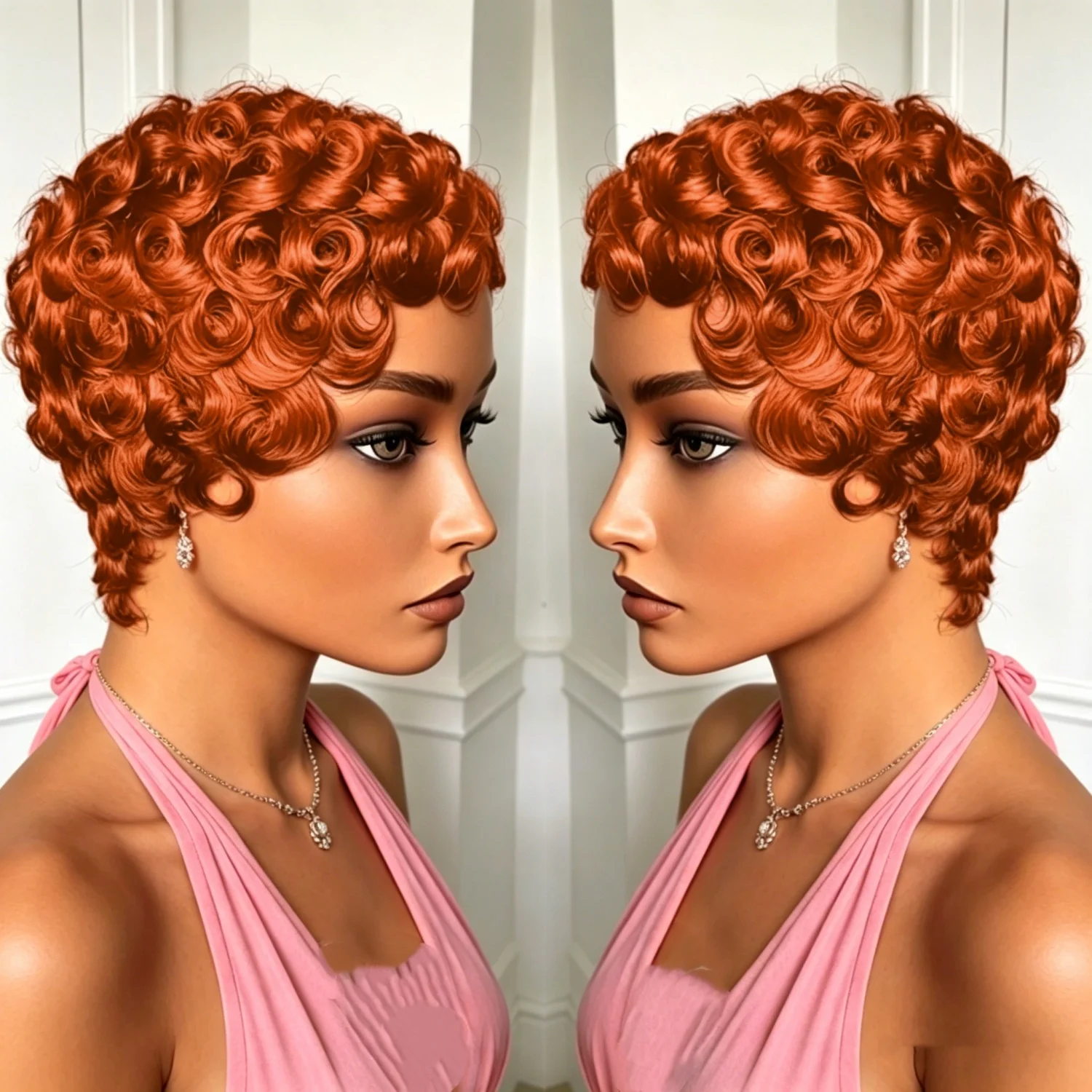 Short Layered Curly Full Machine Made Pixie Cut Human Hair Wigs for Women
Short Layered Curly Full Machine Made Pixie Cut Human Hair Wigs for Women