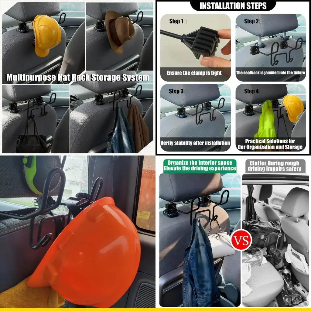 SZCH Car Hook For Hanging Clothes Hat And Bags Easy Installation Storage Organizers
SZCH Car Hook For Hanging Clothes Hat And Bags Easy Installation Storage Organizers