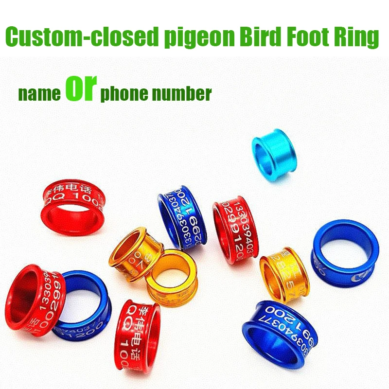 ID 8mm Pigeon Foot Ring Customization Customer-defined Bird Foot Ring Content Year + Name + Phone Number + Country Code 30 Pcs
ID 8mm Pigeon Foot Ring Customization Customer-defined Bird Foot Ring Content Year + Name + Phone Number + Country Code 30 Pcs