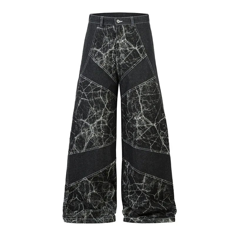Vintage Hi Street Cargo Jeans Pants Irregular Patchwork Casual Denim Trousers For Male Black
Vintage Hi Street Cargo Jeans Pants Irregular Patchwork Casual Denim Trousers For Male Black