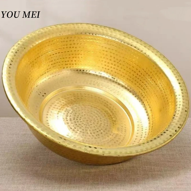 Handcrafted Thickened Brass Basin,Large Size Laundry Tub for Home,Bathroom,Kitchen, Adult & Baby Bath Basin,Travel Wash Basket
Handcrafted Thickened Brass Basin,Large Size Laundry Tub for Home,Bathroom,Kitchen, Adult & Baby Bath Basin,Travel Wash Basket