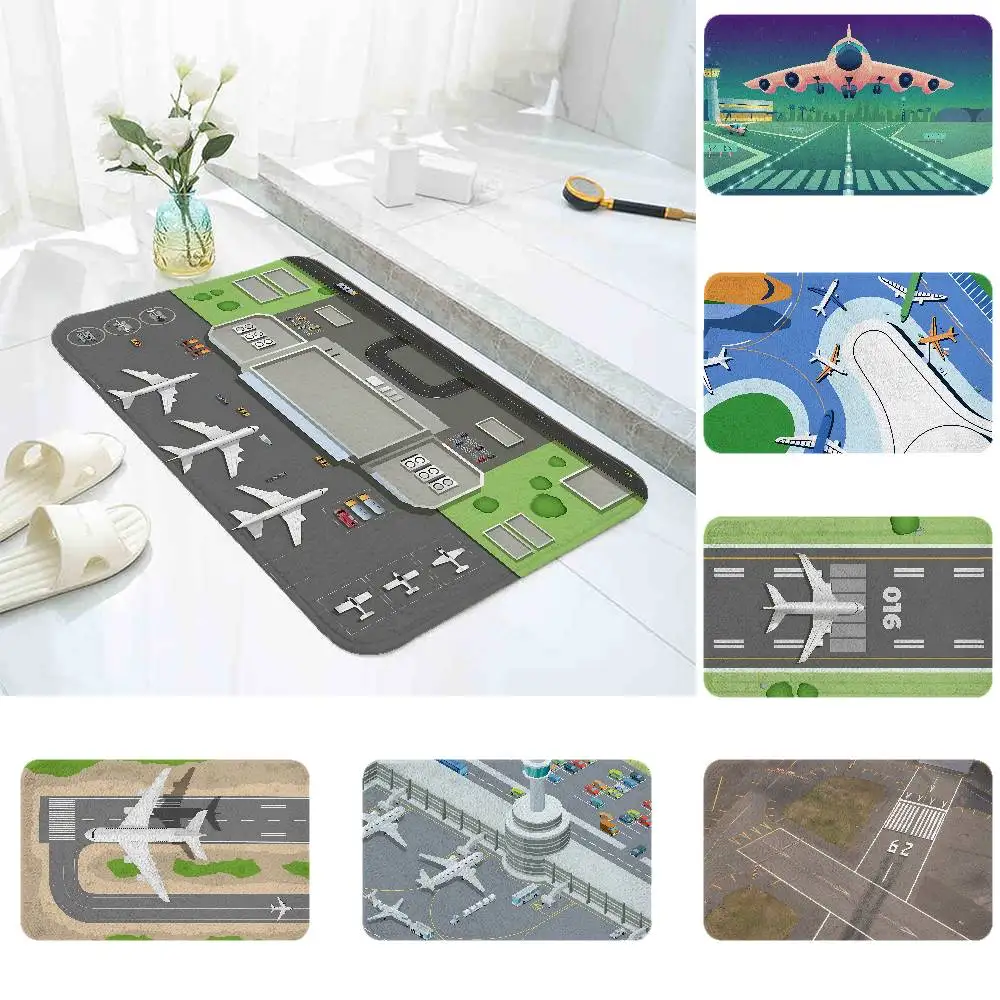 Cartoon Airport Landing Strips Top View Floor Mat for Entrance Bedroom Washroom Bathroom Doorways Absorbent Non-Slip Foot Mats
Cartoon Airport Landing Strips Top View Floor Mat for Entrance Bedroom Washroom Bathroom Doorways Absorbent Non-Slip Foot Mats