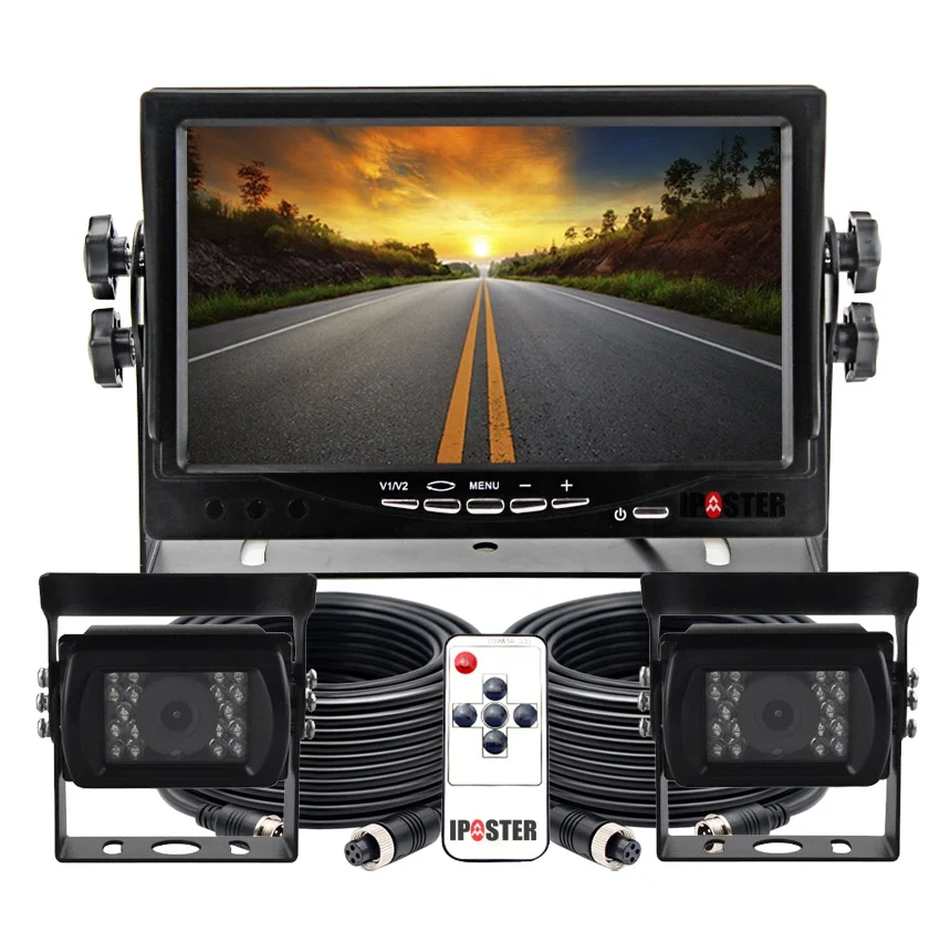 IPoster U-образный кронштейн, 2-канальный 7-дюймовый автомобильный монитор заднего вида + 2 * 18 инфракрасных светодиодных автомобильных резервных камер
IPoster U-образный кронштейн, 2-канальный 7-дюймовый автомобильный монитор заднего вида + 2 * 18 инфракрасных светодиодных автомобильных резервных камер