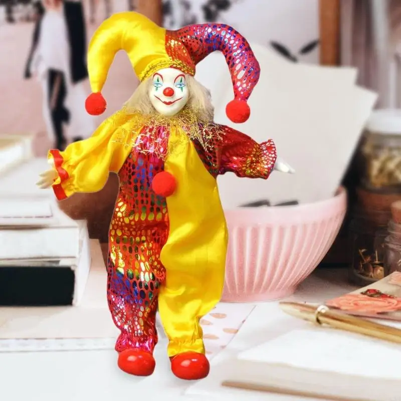 Позируемая кукла-клоун в стиле вестерн, керамическая фигурка клоуна ручной работы с тематическим костюмом фестиваля, украшение
Позируемая кукла-клоун в стиле вестерн, керамическая фигурка клоуна ручной работы с тематическим костюмом фестиваля, украшение