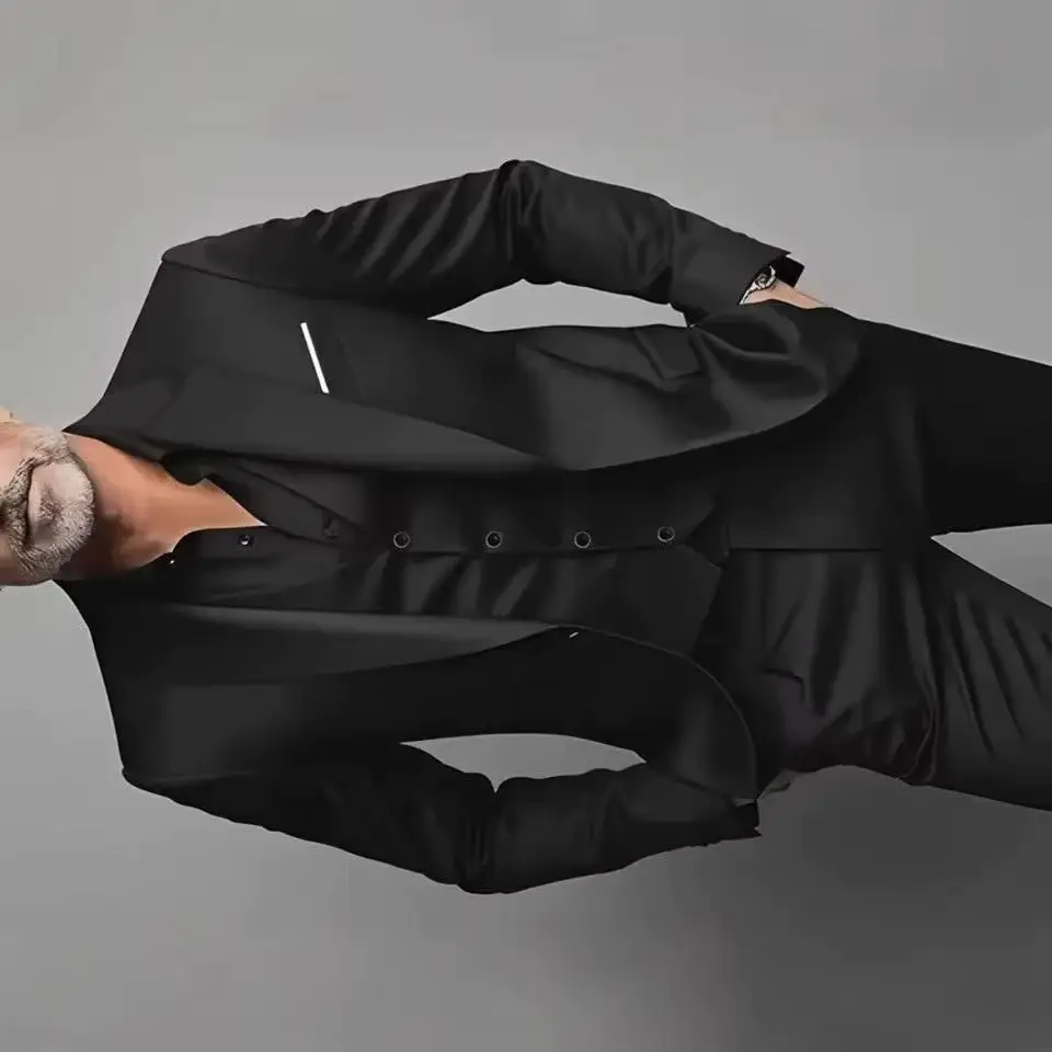 Мужской костюм-тройка Slim Fit 2026: Бордовый пиджак, брюки и жилет. Идеально для деловых встреч, свадеб и вечеринок.
Мужской костюм-тройка Slim Fit 2026: Бордовый пиджак, брюки и жилет. Идеально для деловых встреч, свадеб и вечеринок.